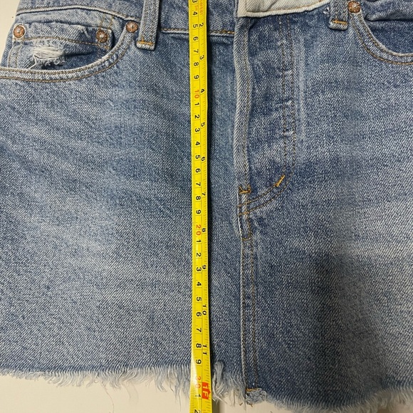 We The Free Light Blue Denim Skirt Size 26 - Picture 8 of 9